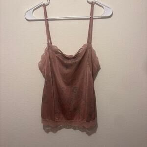 Brown lace cami top